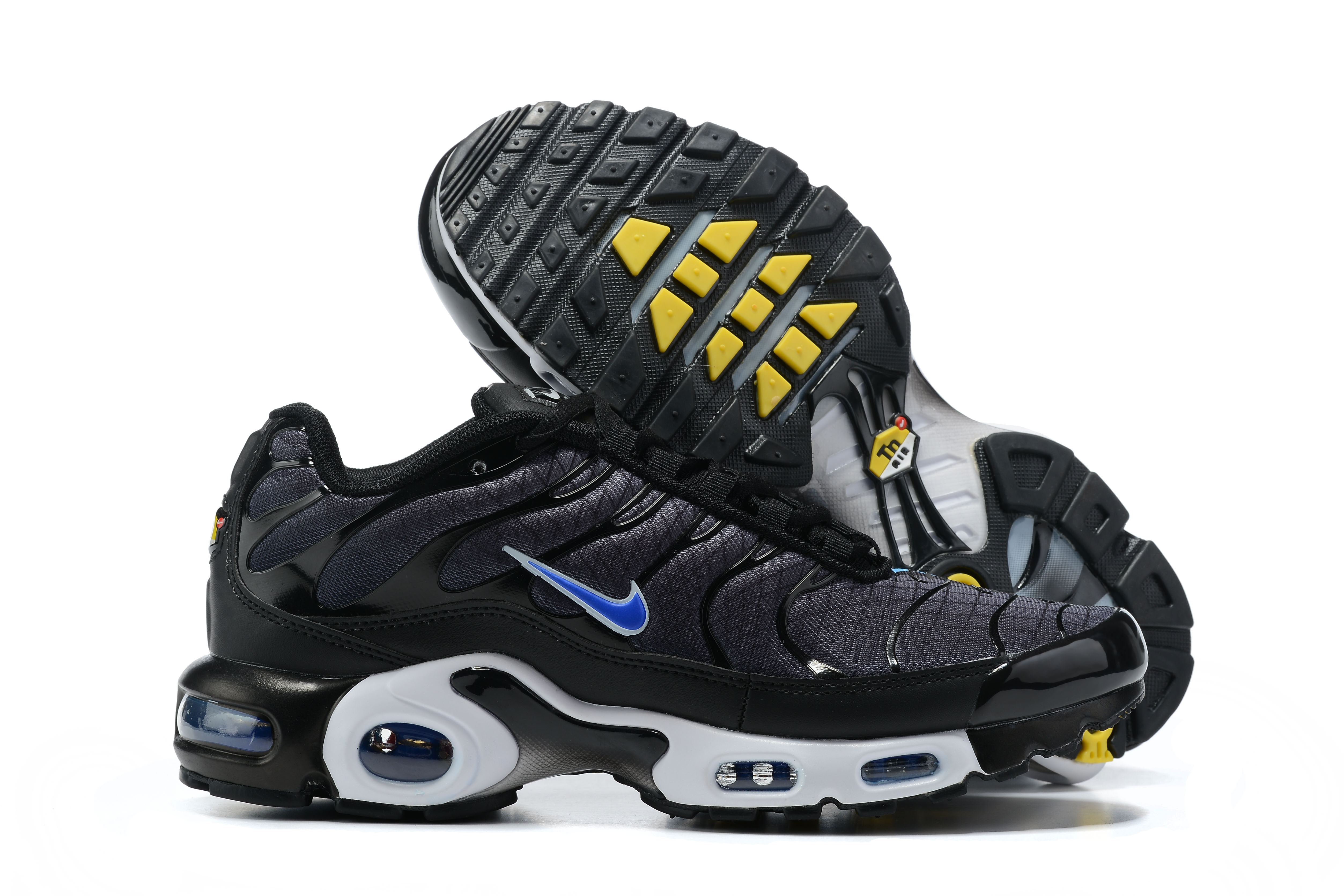 2021 Nike Air Max Plus Black Blue White Running Shoes - Click Image to Close